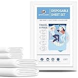 Disposable Sheets for Travel, Kingsize,Travel Cleaning Kit for Hotels, with 1 Sheet 1 Quilt Cover and 2 Pillowcase, for Hotel/Travel/Home Vistor, Reusable