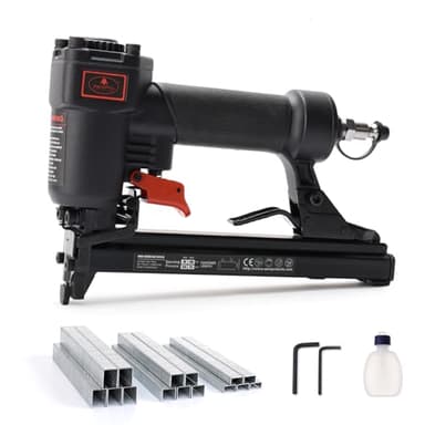 AEROPRO Tools T50JC 20 Gauge Crown Air Stapler Pneumatic Staple Gun with 1200pcs Staples, 1/4-Inch to 9/16-Inch Upholstery Stapler for Upholstering, Woodworking and DIY Projects