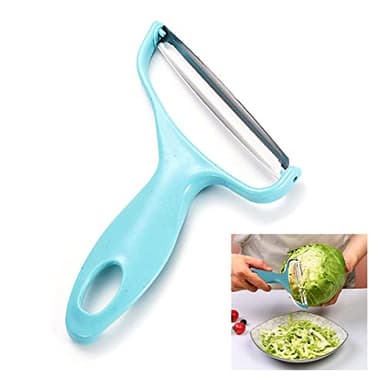 MOANLMY egetable,Potato,Fruit peeler cabbage cutting machine shredded kitchen stainless steel peeling knife gadget shredded cabbage Coleslaw, a must-have tool for western restaurants(Blue)