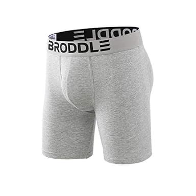 BRODDLE Mens Package and Butt Padded Underwear Enhancing Boxer Briefs… Grey X-Large