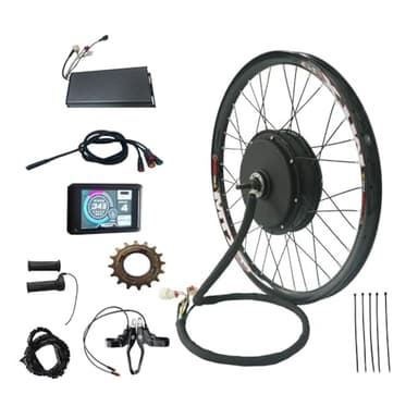 Programmable TFT Color Display Ebike 72v 5kw Rear Wheel Electric Bicycle Motor Kit 72V 5000W Electric Bike Conversion Kit (26inch)
