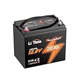 LiTime 12V 20Ah 800 CCA Marine Starting Lithium Battery, ATV,UTV Group U1 Low-Temp Protection LiFePO4 Battery, 4000-15000 Deep Cycles, Born for Crank up Marine Outboard Motor,Lawn Mower