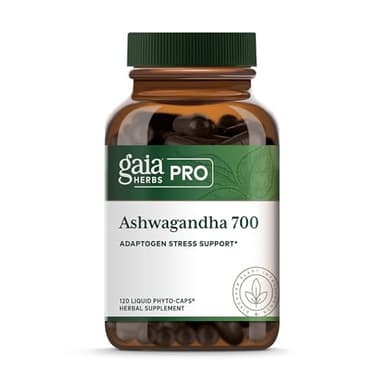 GAIA HERBS PRO Ashwagandha 700 - Healthy Immune Support Supplement* - Single-Herb Formula with Organic Ashwagandha - Vegan, Gluten-Free, Soy-Free - 120 Liquid Phyto-Caps (60 Servings)
