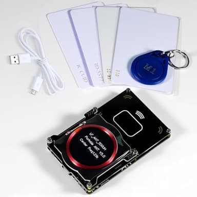 Proxmark3 Easy V3.0 DEV Kit, RDV4 Memory ID M1 IC RFID Card Reader Decryptor Decoder with Integrated Antenna, 5X HF LF IC ID Cards