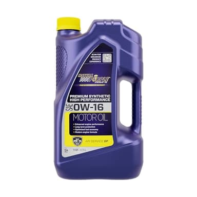 Royal Purple 51016 High Performance Synthetic SAE 0W-16 Motor Oil - 5 Quart
