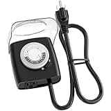 G-ELEK Outdoor Timer Outlet Waterproof, Outdoor Light Timer, 3/4HP Heavy Duty Pool Timer, 18 Inches Long Cord, 1 Grounded Outlet, Ideal for Engine Block Heater, Pool Pump, CSA Listed (Black)