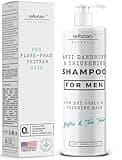 REFORIAN Anti Dandruff Shampoo for Men Tea Tree Oil Shampoo for Dandruff Treatment Natural Zinc Shampoo for Thinning Hair Thickening Shampoo for Men Hair Loss Mens Biotin Shampoo