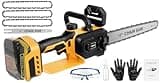 Mini Chainsaw Cordless Compatible for Dewalt 20V Battery (Chainsaw Without Battery) 12 Inch Handheld Brushless Electric Chainsaw with Auto Oiler & Security Lock, for Wood, Trees Cutting (Tool Only)