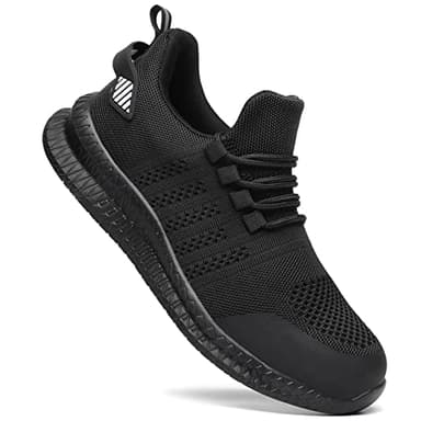 Steel Toe Shoes for Men and Women Comfortable Lightweight Work Safety Shoes Puncture Proof Slip Resistant Indestructible Sneakers Construction Work Utility Black M13