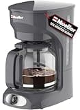 MÜELLERHOME 12-Cup Drip Coffee Maker Perfect for Home or Office, Borosilicate Carafe, Auto-Off, Reusable Filter, Anti-Drip, Keep-Warm Function, Clear Water Level Window, Gray