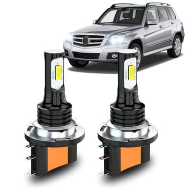 TJJTGBR H15 LED Bulbs 6000K White High Beam For Benz GLK350 2013 2014 2015，1:1 Mini Size plug and play12V Universal(H15)
