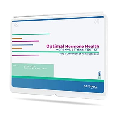 Adrenal Hormones at Home Saliva Test Kit - Diurnal 4 Point Cortisol + DHEA - Optimal Adrenals