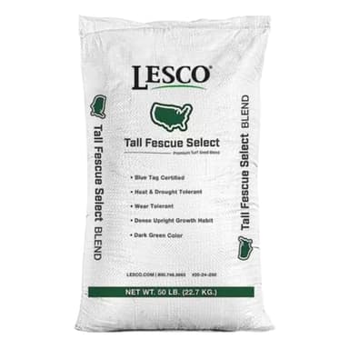 Lesco Tall Fescue Select Blend Grass Seed - 50lbs. Non-Returnable - Blue Tag Certified - Weed Free