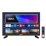 Supersonic SC-1920VTV 18.5inch Smart AC/DC LED TV, Powered by VIDAA, 1080p, WiFi, Built-in Speakers, USB, 3X HDMI ARC, for Kitchen, RV, Boat, Truck, Playroom, Dorm Room, Remote, DC Car Cord Included