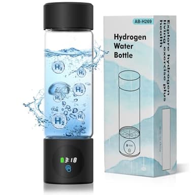 Hydrogen Water Bottle Generator, Portable Rechargeable aquahealth Hydrogen Water, Hydrogen Water Ionizer Machine, with SPE/PEM Technology, for Home Office Travel Fitness Drinking