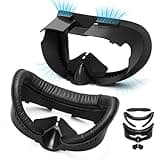 Face Pad Replacement for Quest 3 Accessories, Facial Interface Bracket Face Cushion Cover with Anti-Leakage Nose Pad, Lens Protector, Relieve Lens Fogging and Hot Air