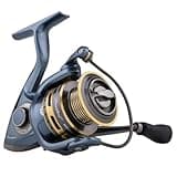 Pflueger President Spinning Reel, Size 40 Fishing Reel, Right/Left Handle Position, Graphite Body and Rotor, Corrosion-Resistant, Aluminum Spool, Front Drag System, Blue