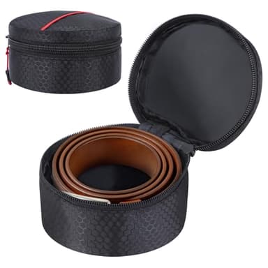 TUSIASC Belt Organizer Case,Travel Belt Storage Holder for Closet Drawer,Display Case for Belts,Ties,Portable Container Storage Holder,Height 2.6inch(Bag Only)