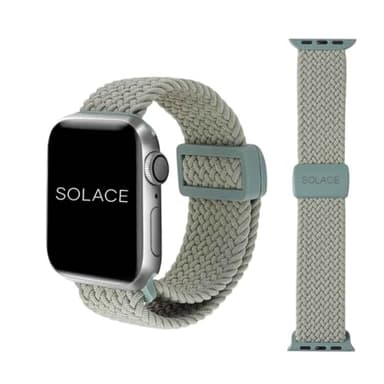 Solace Bands Imperium Adapt Wide Adjustable Nylon Braided Watch Band - Compatible with All Apple Watches - Solace Apple Watch Bands for Women & Men - Smart Watches Band Series 11-1, Ultra, SE