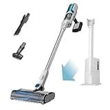 Shark Clean & Empty Cordless Stick Vacuum – Lightweight Cordless Vacuum with HEPA Filter, Portable, Rechargeable, Auto-Empty System, Stick Vacuum for Pet Hair, Carpets & Hardfloor, White, BU3521