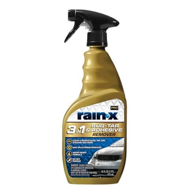 Rain-X Pro 620213 3-in-1 Bug, Tar and Adhesive Remover, 16oz - Premium Bug, Tar and Adhesive Remover to Help Clean and Remove Sticky Contaminants