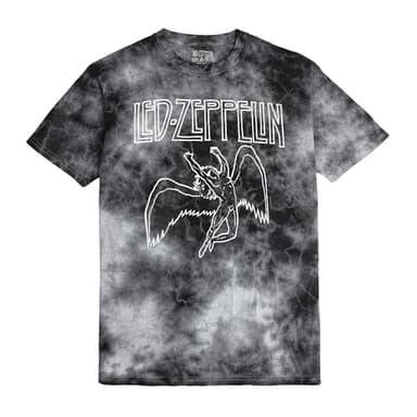 Led Zeppelin Adult Black Cloud Wash Short Sleeve Tee - XL