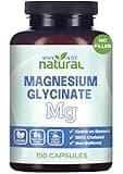 Why Not Natural Magnesium Glycinate 500 mg Capsules Supplement - Vegan, 100% Pure, No Filler - Supports Sleep and Relaxation