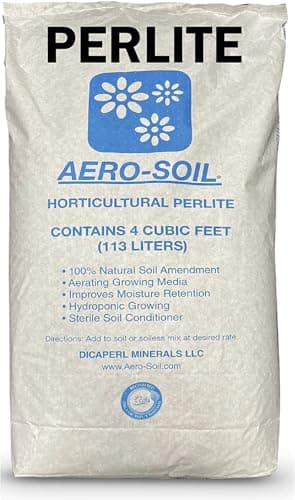 AeroSoil Perlite Premium Horticultural Grade Soil Additive Drainage and Growth - Coarse 4 Cubic Foot
