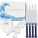 Teeth Whitening Kit 4 Syringes (3ml) New Strongest 44% Carbamide Peroxide Teeth Whitening Gel Light Trays Retainer Case Included Vegan Tooth Whitener