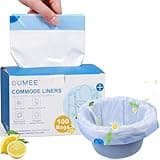 Lemon-Scented Commode Liners, 100 Count Bedside Commode Liners, Disposable Potty Liners for Adults Commode Chair Bags, Bedside Toilet Liners for Toilet Bucket - Leak-Proof & Universal