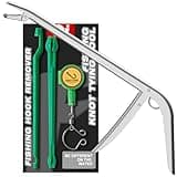 SNAIL TRAIL 3 Pcs Fish Hook Remover Tool & Knot Tying Tool Kit, Fishing Plier Hook Remover, Hook Disgorger, Fish Dehooker, Lure Extractor, Saltwater Hook Out Grabber, Stainless Steel Hook Removal Tool