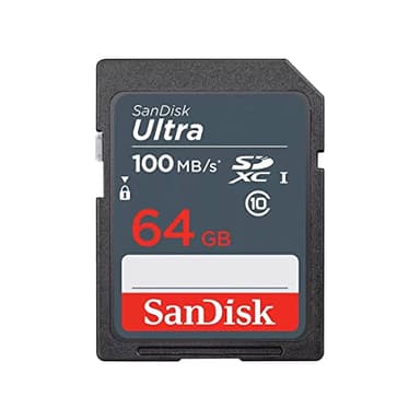 SanDisk 64GB Ultra SDXC UHS-I Memory Card - 100MB/s, C10, U1, Full HD, SD Card