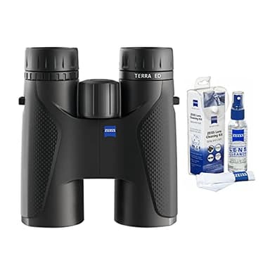 Zeiss 10x42 Terra ED Binoculars (Black) & Cleaning Kit Bundle (2 Items)