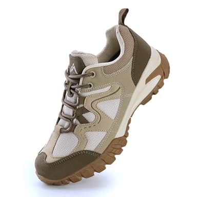 CC-Los Women's Lightweight Hiking Shoes for Walking, Outdoor & Climbing Beige Size 7.5