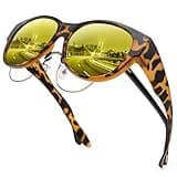URUMQI Night Vision Driving Glasses for Women - Anti Glare Fit Over, Polarized Night Time HD Yellow Lens