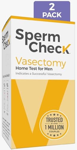 SpermCheck Vasectomy Home Test Kit - Check Sperm Count Post Vasectomy - 2 Pack - Easy to Read, Private - 98% Accuracy - FSA HSA Eligible - FDA Cleared