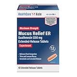 HealthCareAisle Guaifenesin 1200 mg Extended Release - 42 Tablets - Mucus Relief Expectorant for Chest Congestion Relief