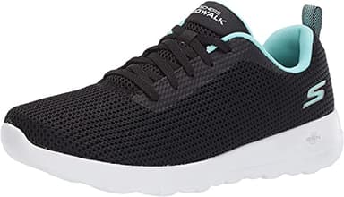 Skechers Women's Go Walk Joy Upturn, Black/Aqua, 8