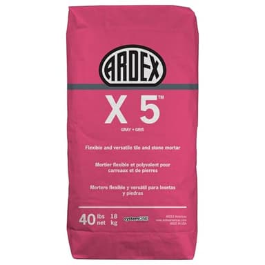 Ardex X 5 Flexible Tile & Stone Mortar (Gray), 40 lb. Bag