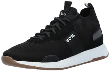 BOSS Structured Knit Sock Running Sneaker