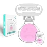 Travel Razors for Women with Case - Mini Size Vacation Must Have Shaving Accessories, Beach & Cruise Toiletries, 5 Blades, 1 Refill, Pink