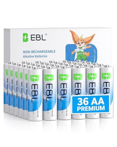 EBL AA Batteries 36 Pack Alkaline Double A Batteries Ultra Long-Lasting, 10-Year Shelf Life, Leakproof Design 1.5V AA Battery for Household and Office Devices