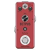 VSN Octave Guitar Pedal,Digital Octave Mini Pedal For Electric Guitar Precise Polyphonic Octave Effects Generator Octpus Guitar Pedals True Bypass Mini Size