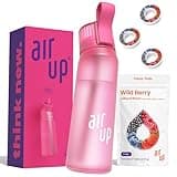air up® water bottle (22oz) Hot Pink + 3 Wild Berry pods | Sugar free flavor pods & Water bottles with straw | Flavored water bottle