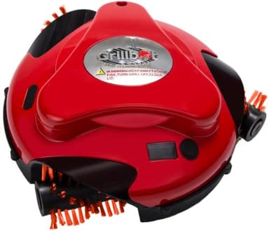 Grillbot Automatic Grill Cleaning Robot with Nylon Brushes, BBQ Grill Cleaner, Grill Brush, Grill Scraper, BBQ Accessories (Red Grillbot)