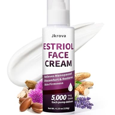 Estriol Face Cream for Women - With Bioidentical Estriol, Wild Yam| Estrogen Moisturizer Cream to Lift Skin, Reduce Fine Lines & Revitalize, Hot Flash & Menopause Relief | 4.25 oz