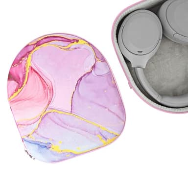 Kingshion Hard Headphone Case Compatible with Sony WH-1000XM5, WH-1000XM4, WH-1000XM3, WH-1000XM2 Travel Carrying Bag for WH-CH710N, WH-CH700N, WH-XB900N, WH-XB910N (Pink)