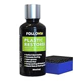 FOLLOWIN Plastic Restorer for Cars Ceramic Plastic Coating Trim Restore, Resists Water, UV Rays, Dirt, Ceramic Coating, Not Dressing, Hydrophobic Trim Coating, Highly Concentrated, 30ml