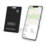 LBPRT Airtag Wallet Tracker Thin 1.6mm, Rechargeable Air Tag Card Works with Apple Find My APP (iOS Only, Android not Supported), Item Finder Locator for Luggage Suitcase, Purse, Bags,IP68 Waterproof