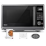 TOSHIBA Air Fryer Combo 8-in-1 Countertop Microwave Oven, with Convection, Broil, Odor Removal Mode, 12.4" Position Memory Turntable, Child-Lock, 1.0 Cu.ft, Black Stainless Steel, ML2-EC10SA(BS)